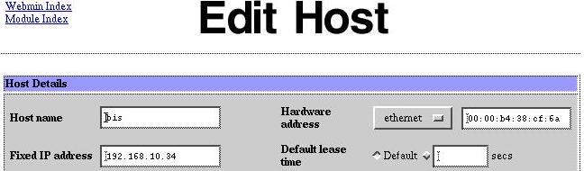 Edit Host
